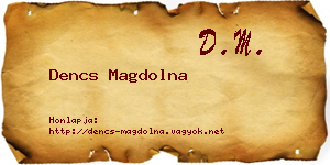 Dencs Magdolna névjegykártya